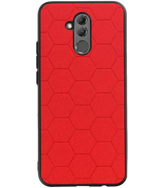Hexagon Hard Case pour Huawei Mate 20 Lite rouge