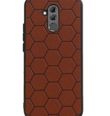 Estuche rígido hexagonal para Huawei Mate 20 Lite Marrón