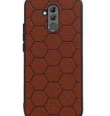 Hexagon Hard Case pour Huawei Mate 20 Lite Brown