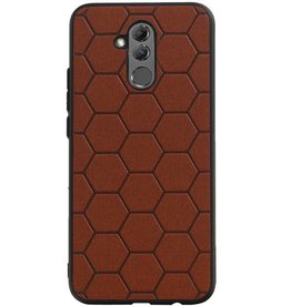 Hexagon Hard Case pour Huawei Mate 20 Lite Brown