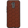 Hexagon Hard Case pour Huawei Mate 20 Lite Brown
