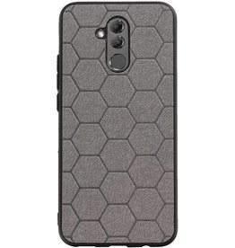 Estuche rígido hexagonal para Huawei Mate 20 Lite gris