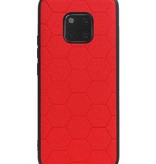 Estuche rígido hexagonal para Huawei Mate 20 Pro rojo