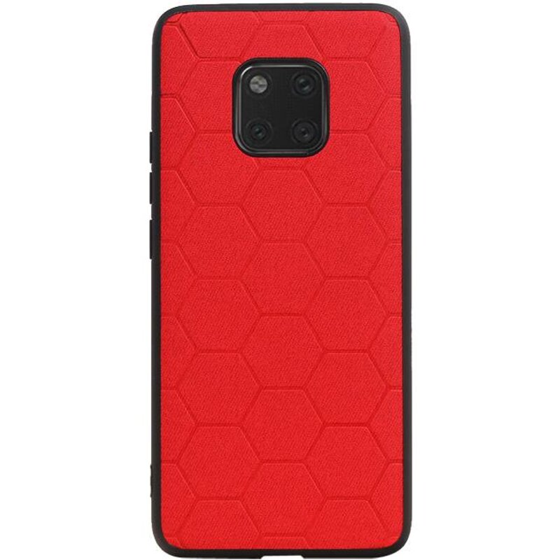 Estuche rígido hexagonal para Huawei Mate 20 Pro rojo