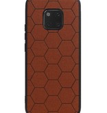 Hexagon Hard Case für Huawei Mate 20 Pro Brown