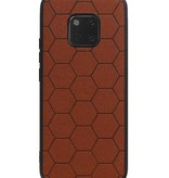 Hexagon Hard Case voor Huawei Mate 20 Pro Bruin