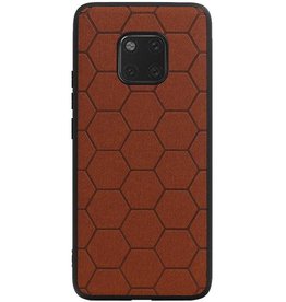 Estuche rígido hexagonal para Huawei Mate 20 Pro Marrón