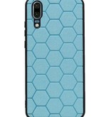 Hexagon Hard Case pour Huawei P20 Bleu