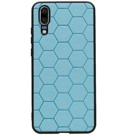 Hexagon Hard Case pour Huawei P20 Bleu