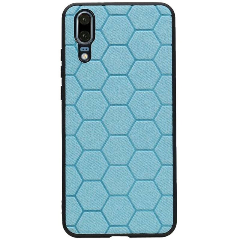 Hexagon Hard Case pour Huawei P20 Bleu