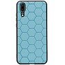 Hexagon Hard Case pour Huawei P20 Bleu