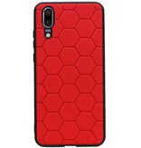 Hexagon Hard Case voor Huawei P20 Rood