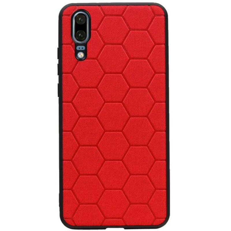 Hexagon Hard Case pour Huawei P20 Rouge