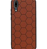 Hexagon Hard Case pour Huawei P20 Brown