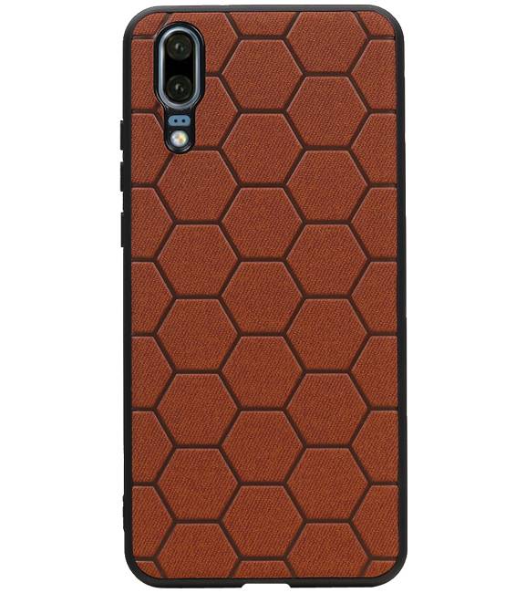 Hexagon Hard Case for Huawei P20 Brown