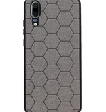 Hexagon Hard Case pour Huawei P20 Gris