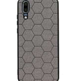 Hexagon Hard Case voor Huawei P20 Grijs