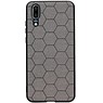 Estuche rígido hexagonal para Huawei P20 gris