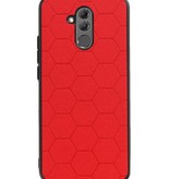 Custodia rigida esagonale per Huawei P20 Lite rossa