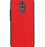 Estuche rígido hexagonal para Huawei P20 Lite rojo