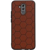 Estuche rígido hexagonal para Huawei P20 Lite Marrón