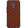 Hexagon Hard Case voor Huawei P20 Lite Bruin