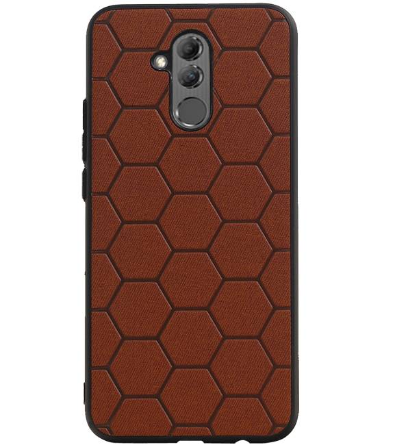 Estuche rígido hexagonal para Huawei P20 Lite Marrón