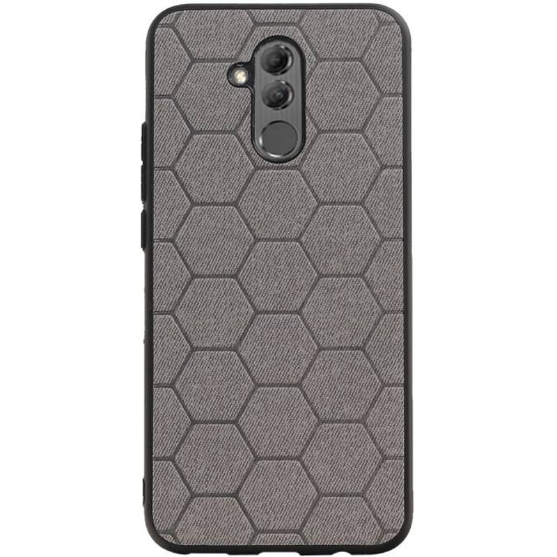 Hexagon Hard Case voor Huawei P20 Lite Grijs