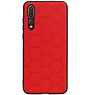 Estuche rígido hexagonal para Huawei P20 Pro rojo