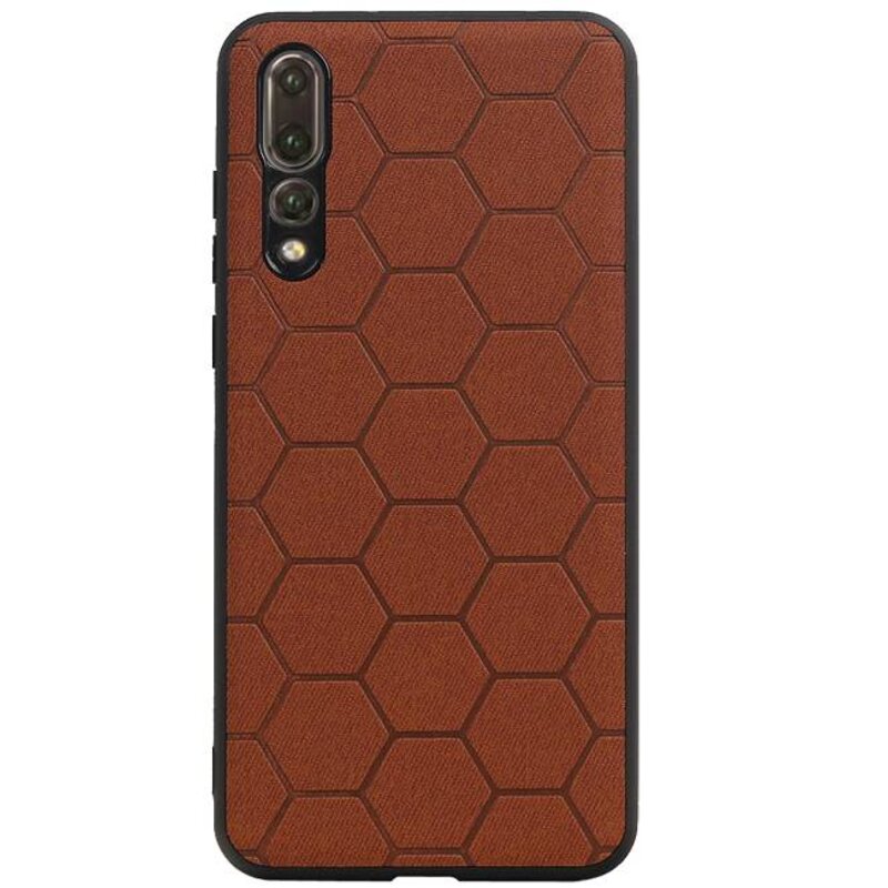 Estuche rígido hexagonal para Huawei P20 Pro Marrón
