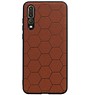 Estuche rígido hexagonal para Huawei P20 Pro Marrón