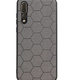 Custodia rigida esagonale per Huawei P20 Pro grigio