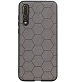 Estuche rígido hexagonal para Huawei P20 Pro gris