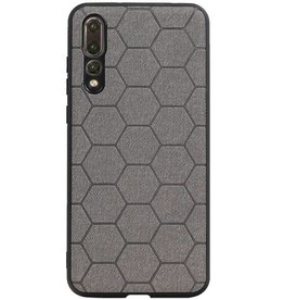 Estuche rígido hexagonal para Huawei P20 Pro gris