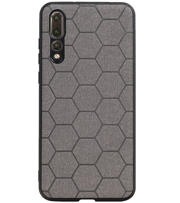Custodia rigida esagonale per Huawei P20 Pro grigio