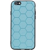 Étui rigide hexagonal pour iPhone 6 / 6s, bleu