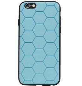 Étui rigide hexagonal pour iPhone 6 / 6s, bleu