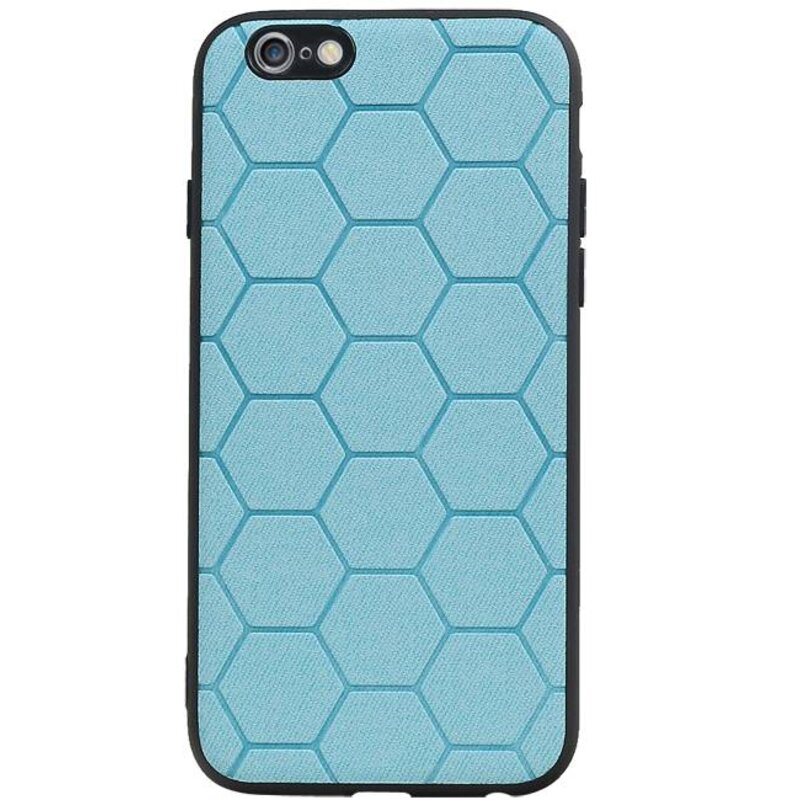Étui rigide hexagonal pour iPhone 6 / 6s, bleu