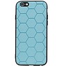 Étui rigide hexagonal pour iPhone 6 / 6s, bleu