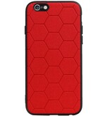 Étui rigide hexagonal pour iPhone 6 / 6s, rouge