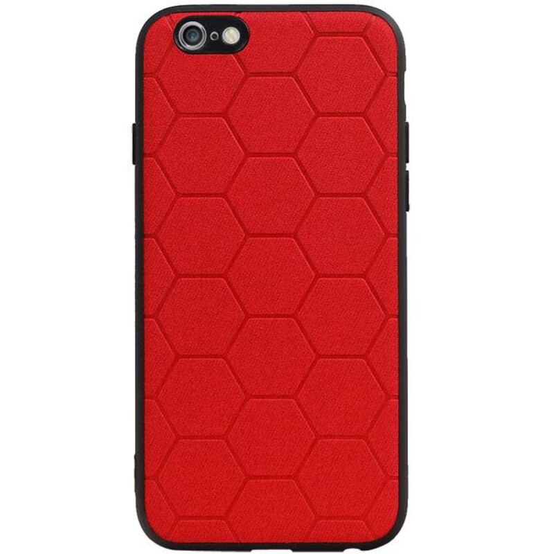 Étui rigide hexagonal pour iPhone 6 / 6s, rouge