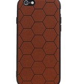 Estuche rígido hexagonal para iPhone 6 / 6s marrón