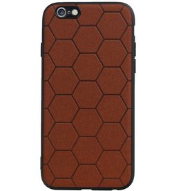 Estuche rígido hexagonal para iPhone 6 / 6s marrón