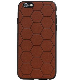 Étui rigide hexagone pour iPhone 6 / 6s brun