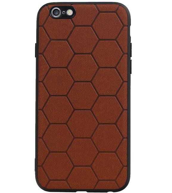 Estuche rígido hexagonal para iPhone 6 / 6s marrón
