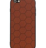 Estuche rígido hexagonal para iPhone 6 Plus / 6s Plus marrón
