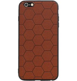 Estuche rígido hexagonal para iPhone 6 Plus / 6s Plus marrón