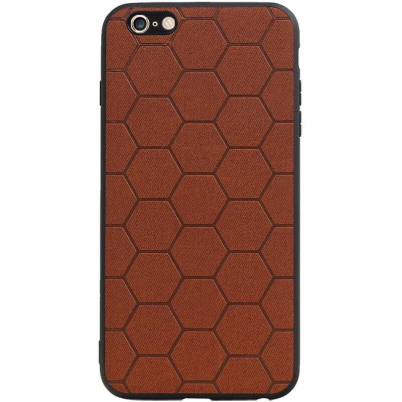 Étui rigide hexagonal pour iPhone 6 Plus / 6s Plus brun