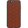 Hexagon Hard Case für iPhone 6 Plus / 6s Plus Braun