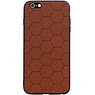 Hexagon Hard Case voor iPhone 6 Plus / 6s Plus Bruin